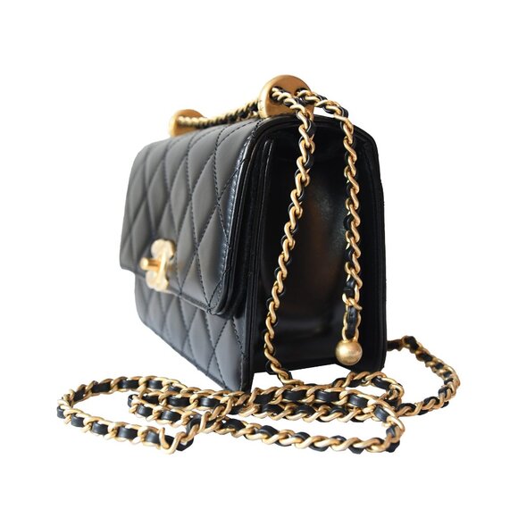 Chanel Calfskin Quilted Mini Perfect Fit Flap Gold Hardware Black - Picture 7 of 8